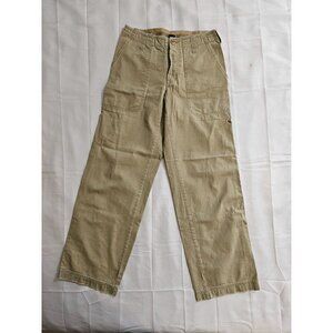 VTG Y2K Abercombie A&F wide leg khaki pants womens sz 4 Button Fly